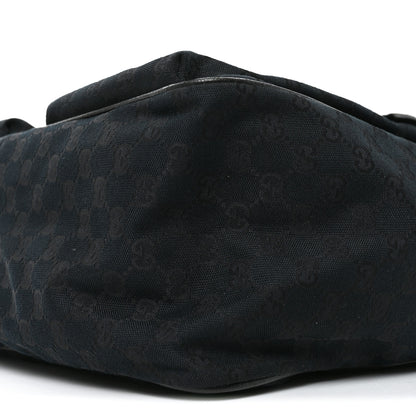 Gucci GG Monogram Medium Web Handle Double Pocket Tote Black 10 of 10