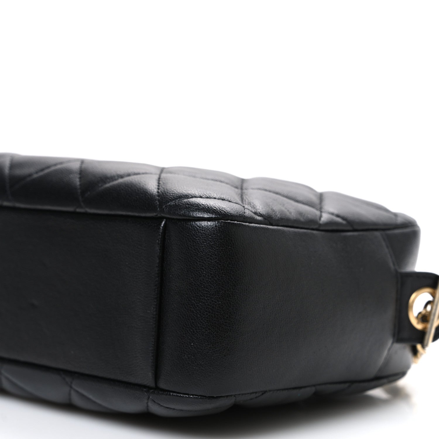 Chanel Lambskin Quilted Small Diamond CC Camera Case Black 9 of 9