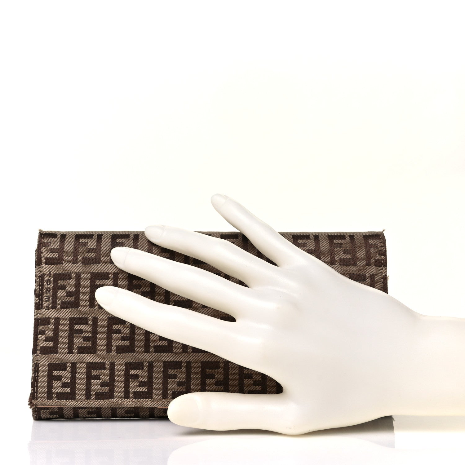 Fendi Zucchino Continental Wallet Brown 2 of 12