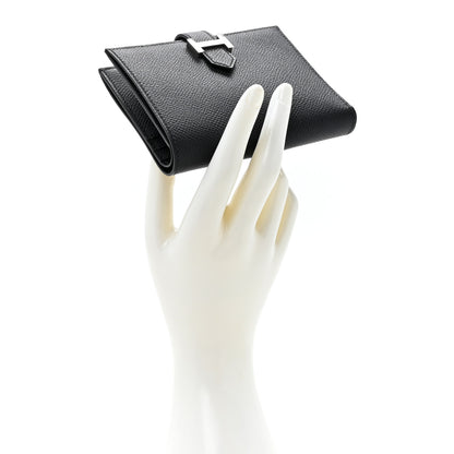 Hermes Epsom Bearn Compact Wallet Black 2 of 9