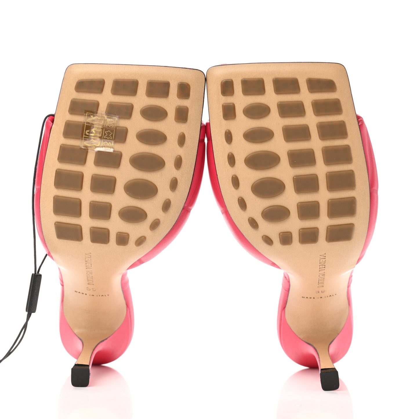 Nappa Quilted Rubber Lido Mule Sandals 39 Lollipop