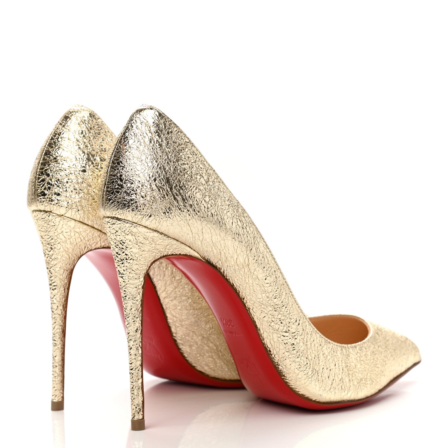 Christian Louboutin Specchio Vintage So Kate 120 Pumps 38.5 Gold 8 of 11