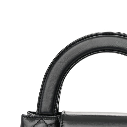 Chanel Shiny Aged Calfskin Quilted Nano Kelly Shopper Black 12 of 14