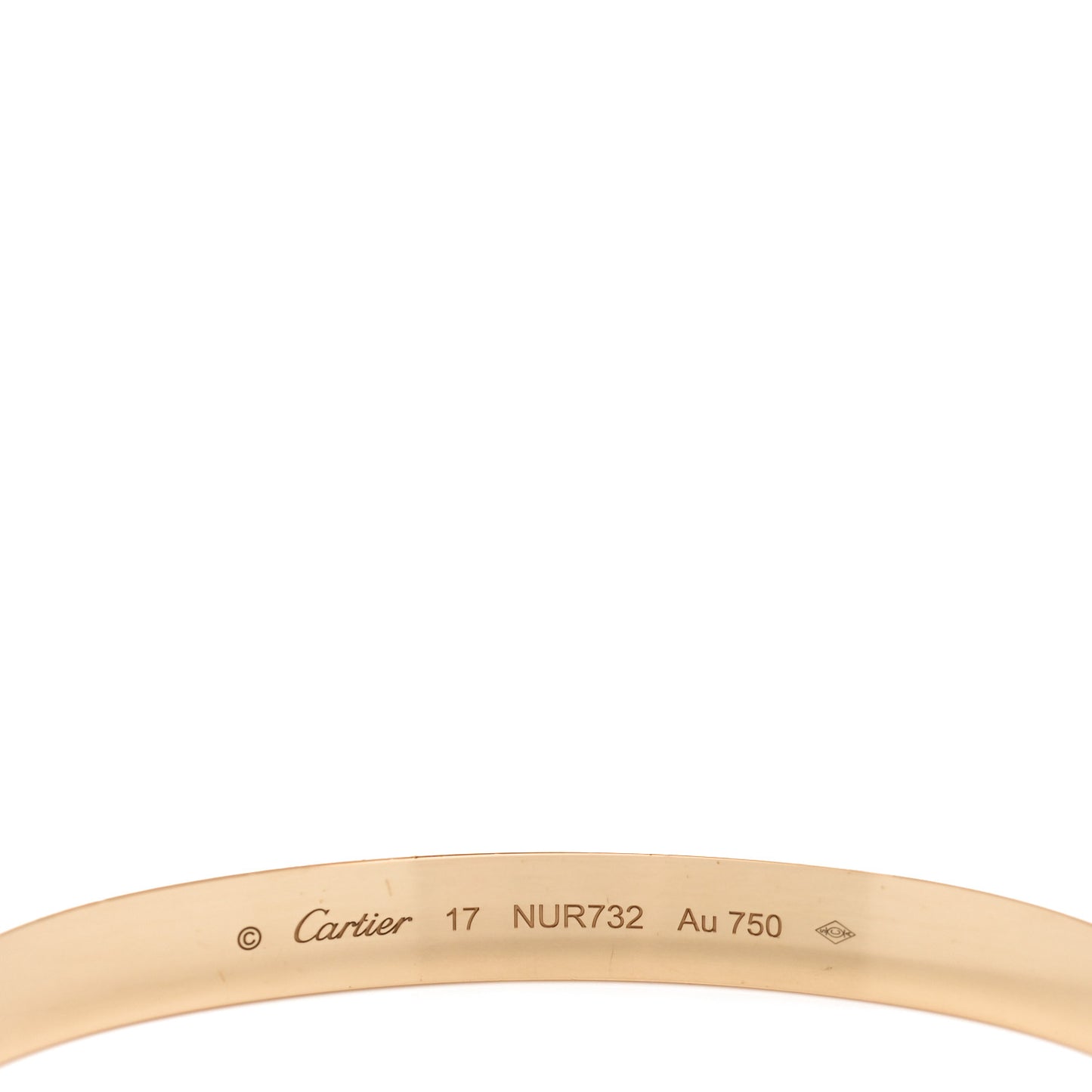 18K Yellow Gold LOVE Bracelet 17
