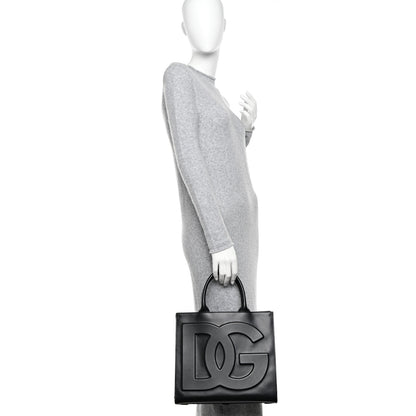 Dolce & Gabbana Calfskin Medium DG Daily Shopper Tote Black 2 of 12