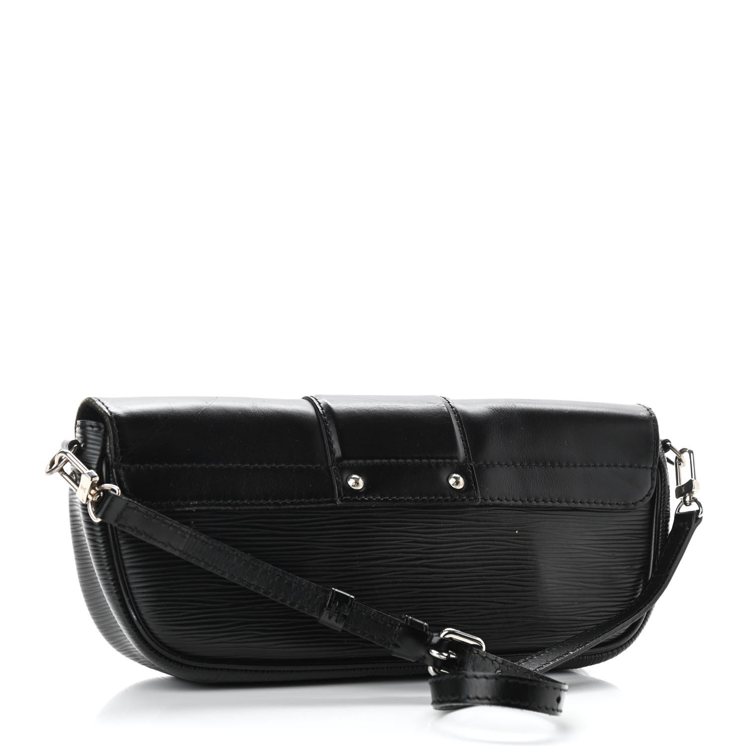 Louis Vuitton Epi Montaigne Clutch Black 3 of 8