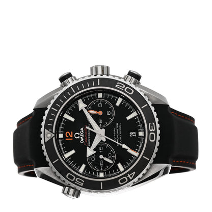 Omega Stainless Steel Calfskin 45mm Seamaster Planet Ocean Chronograph Automatic Watch Black 232.32.46.51.01.005 2 of 5