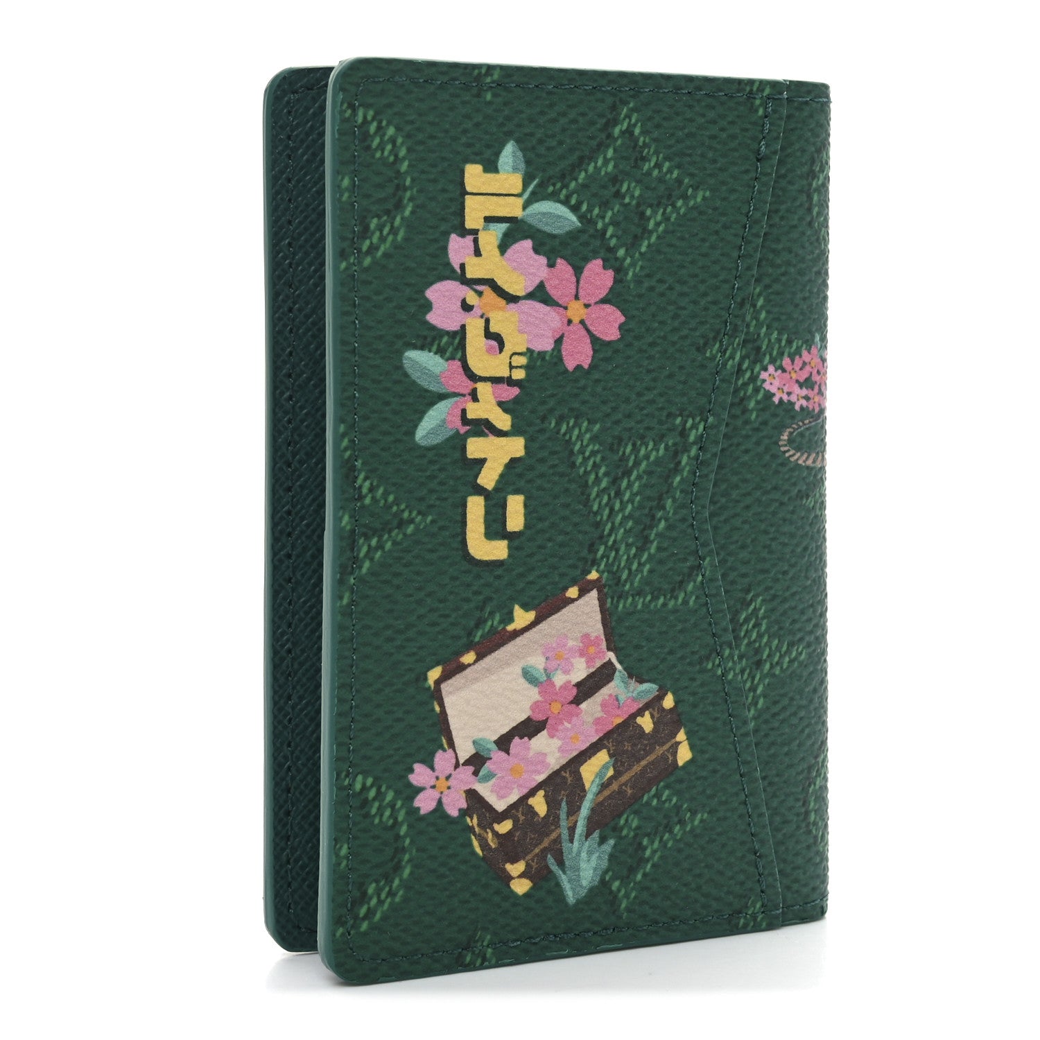Louis Vuitton Monogram Paris Tokyo Pocket Organizer Green 3 of 7