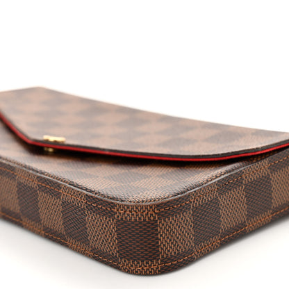 Louis Vuitton LOUIS VUITTON Damier Ebene Pochette Felicie Chain Wallet 10 of 11