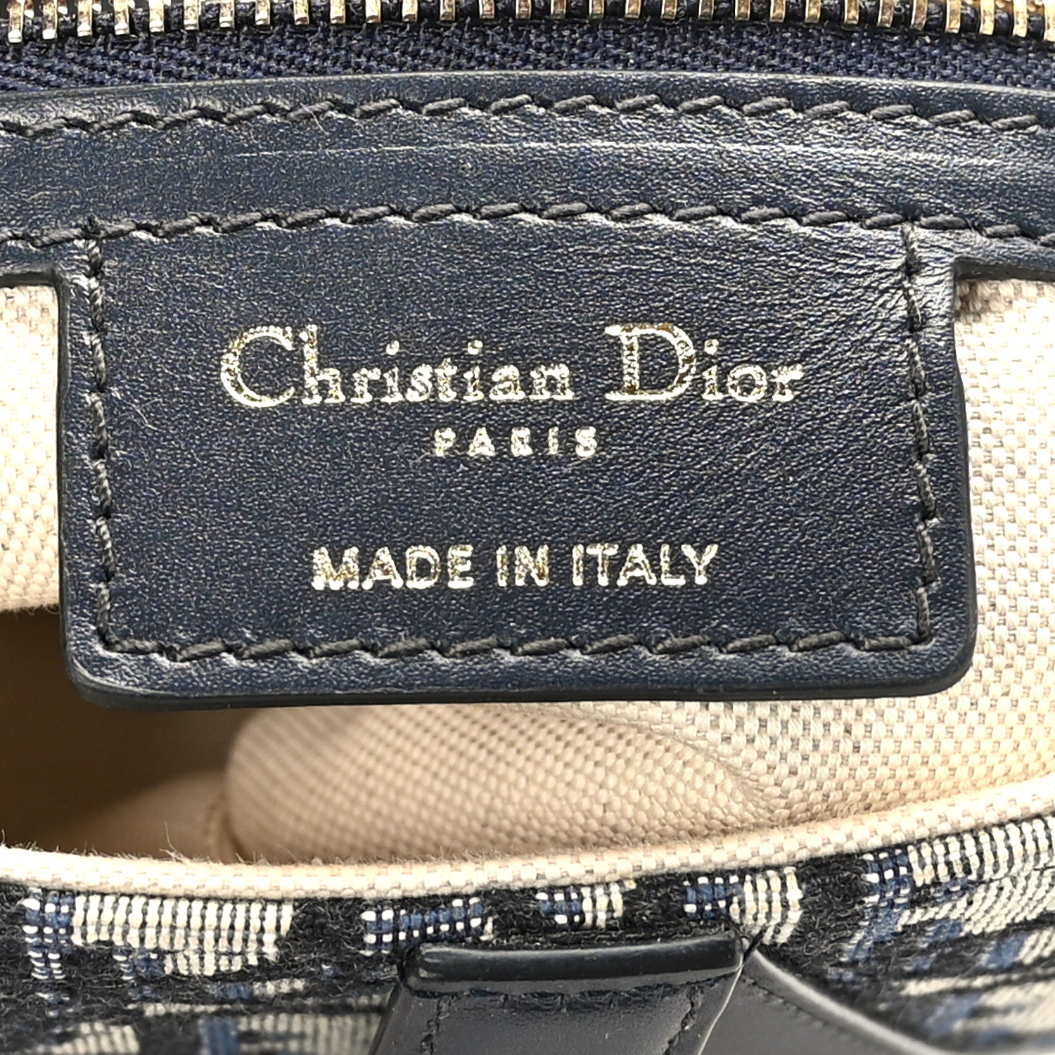 Christian Dior Oblique Saddle Bag Blue 6 of 9