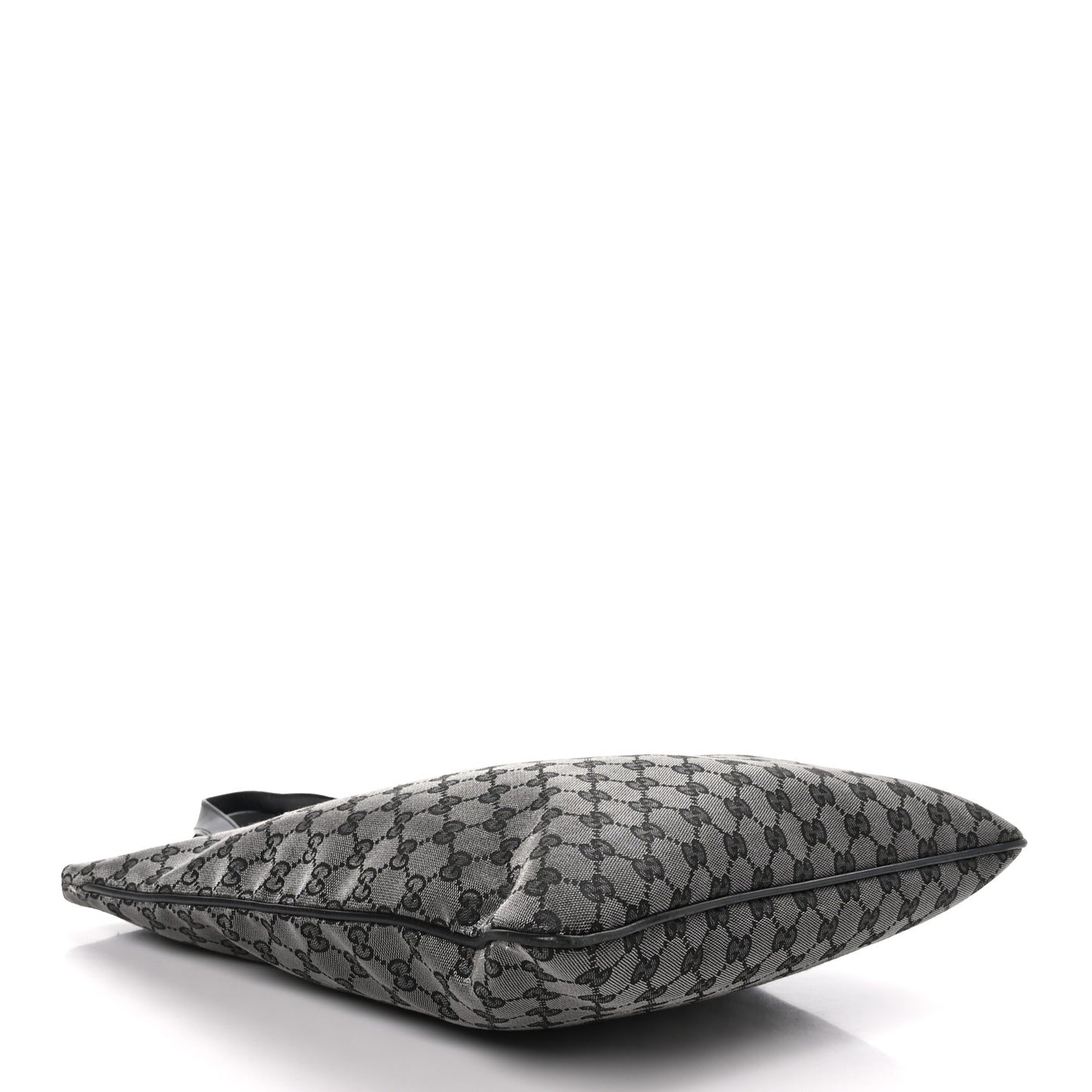 Calfskin Canvas Monogram Flat Vertical Tote Black