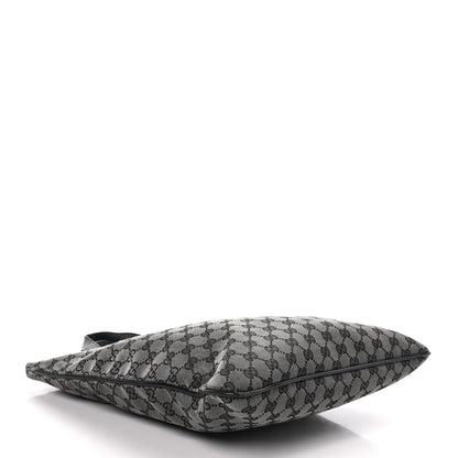 Gucci Calfskin Canvas Monogram Flat Vertical Tote Black 4 of 9
