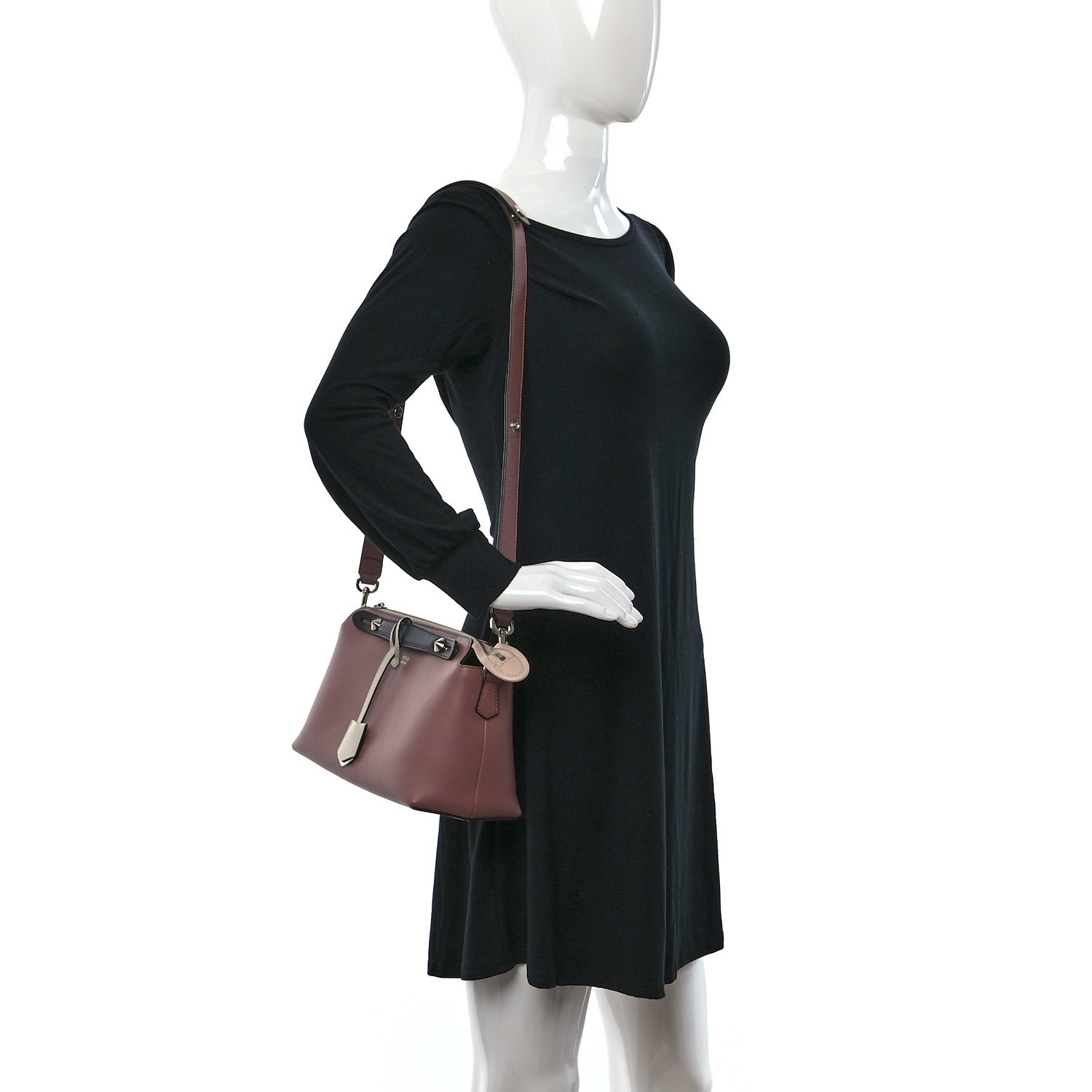 Fendi Vitello Dolce 4 Color Medium By The Way Boston Bag English Rose Latte Multicolor 2 of 9