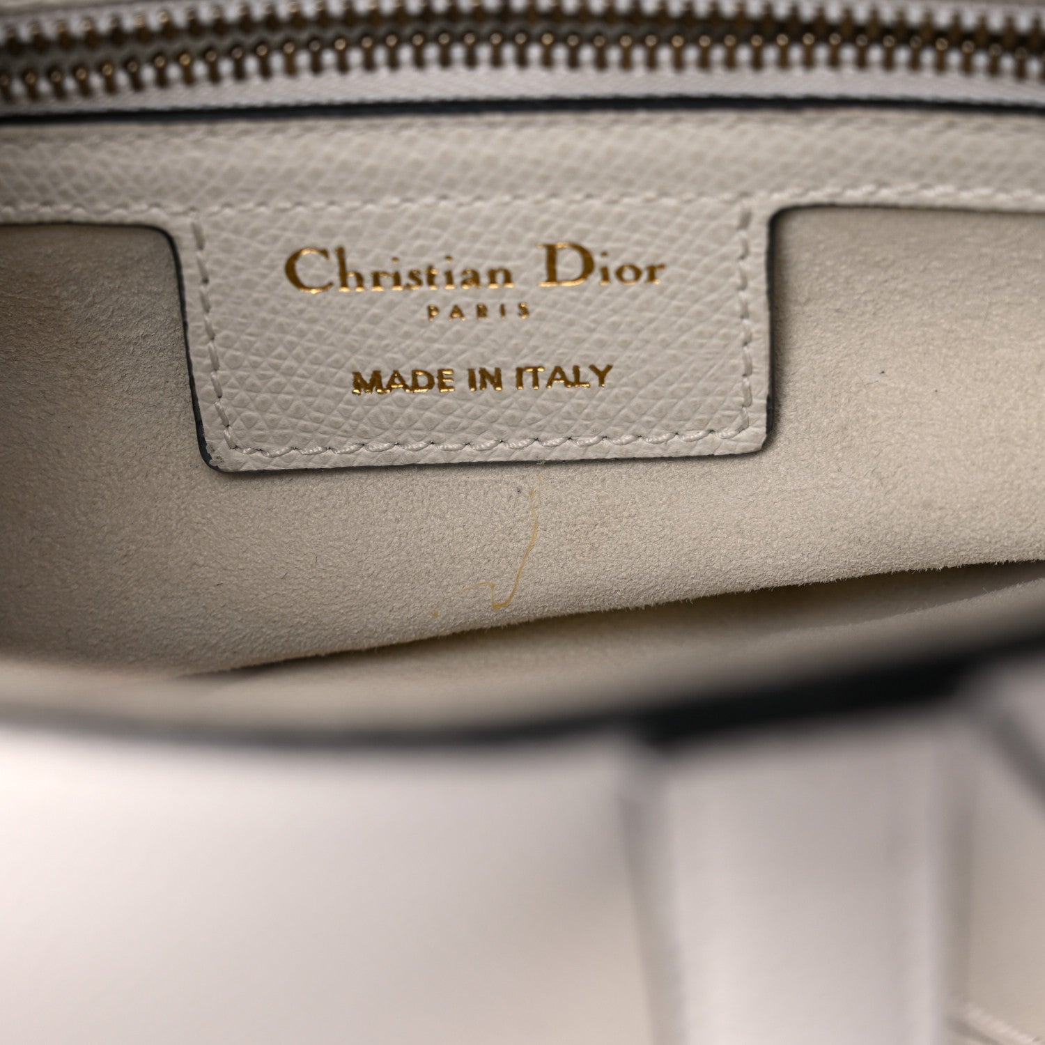 Christian Dior Grained Calfskin Saddle Bag White 11 of 18