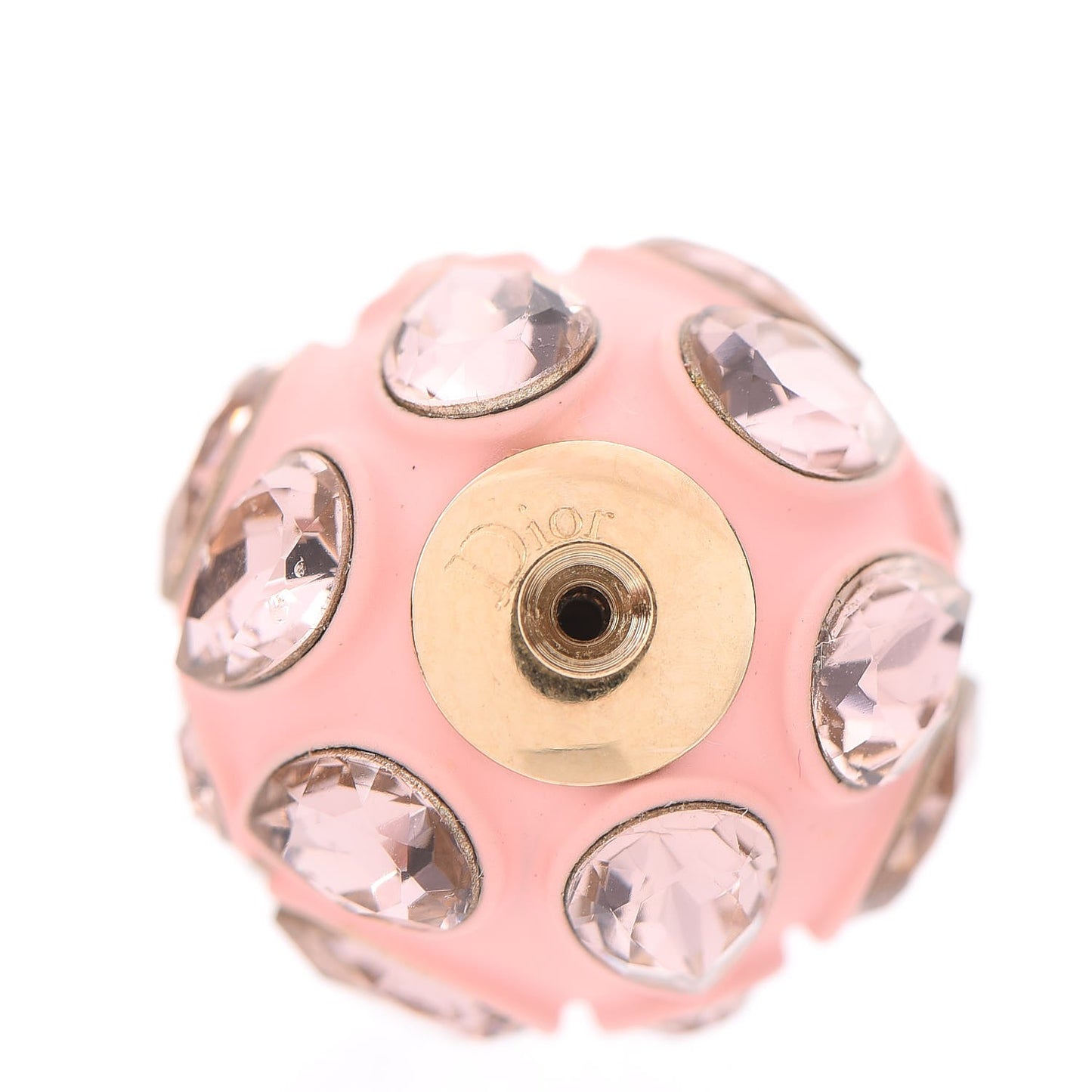 Crystal Mise En Dior Tribal Earrings Matte Pink