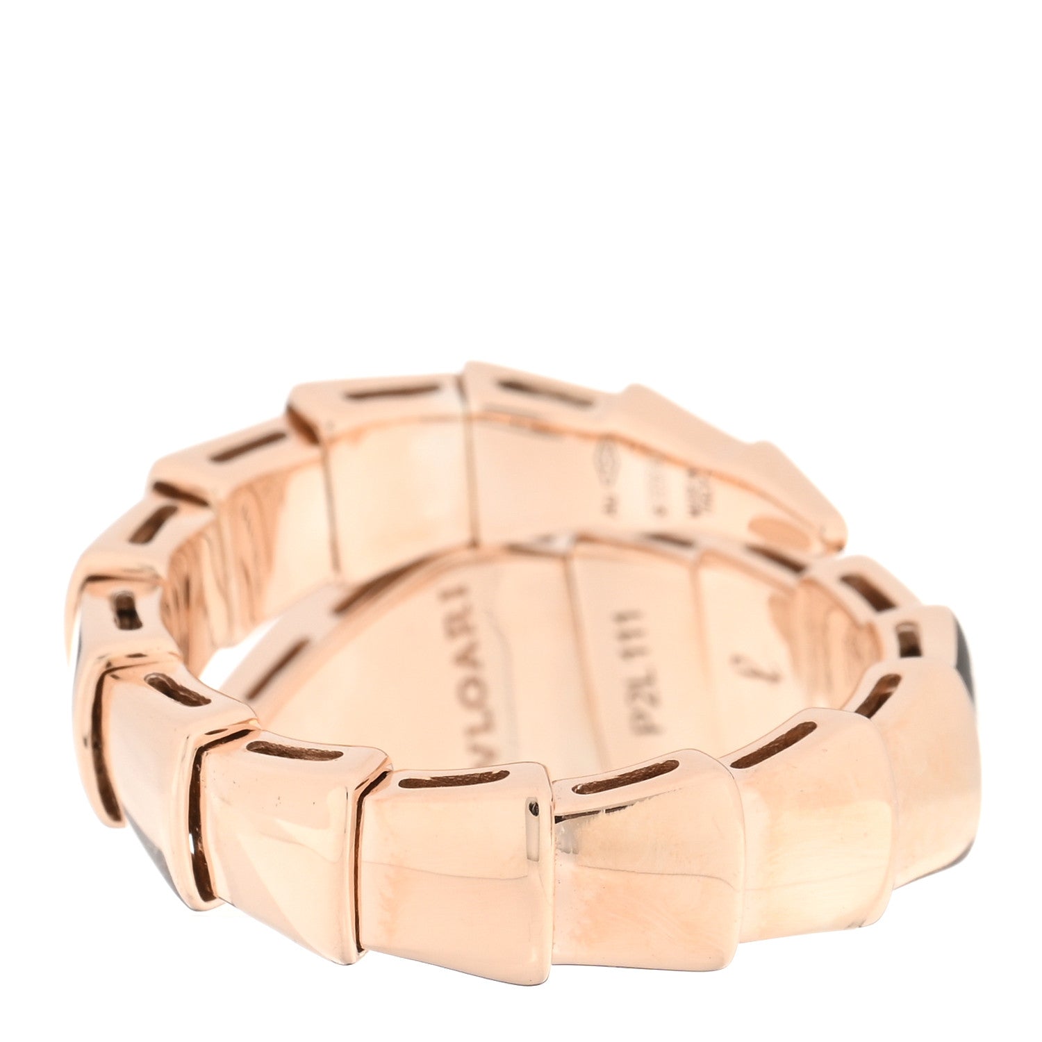 Bulgari 18K Rose Gold Diamond Serpenti Viper Ring L 3 of 4
