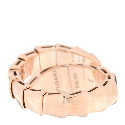 Bulgari 18K Rose Gold Diamond Serpenti Viper Ring L 3 of 4