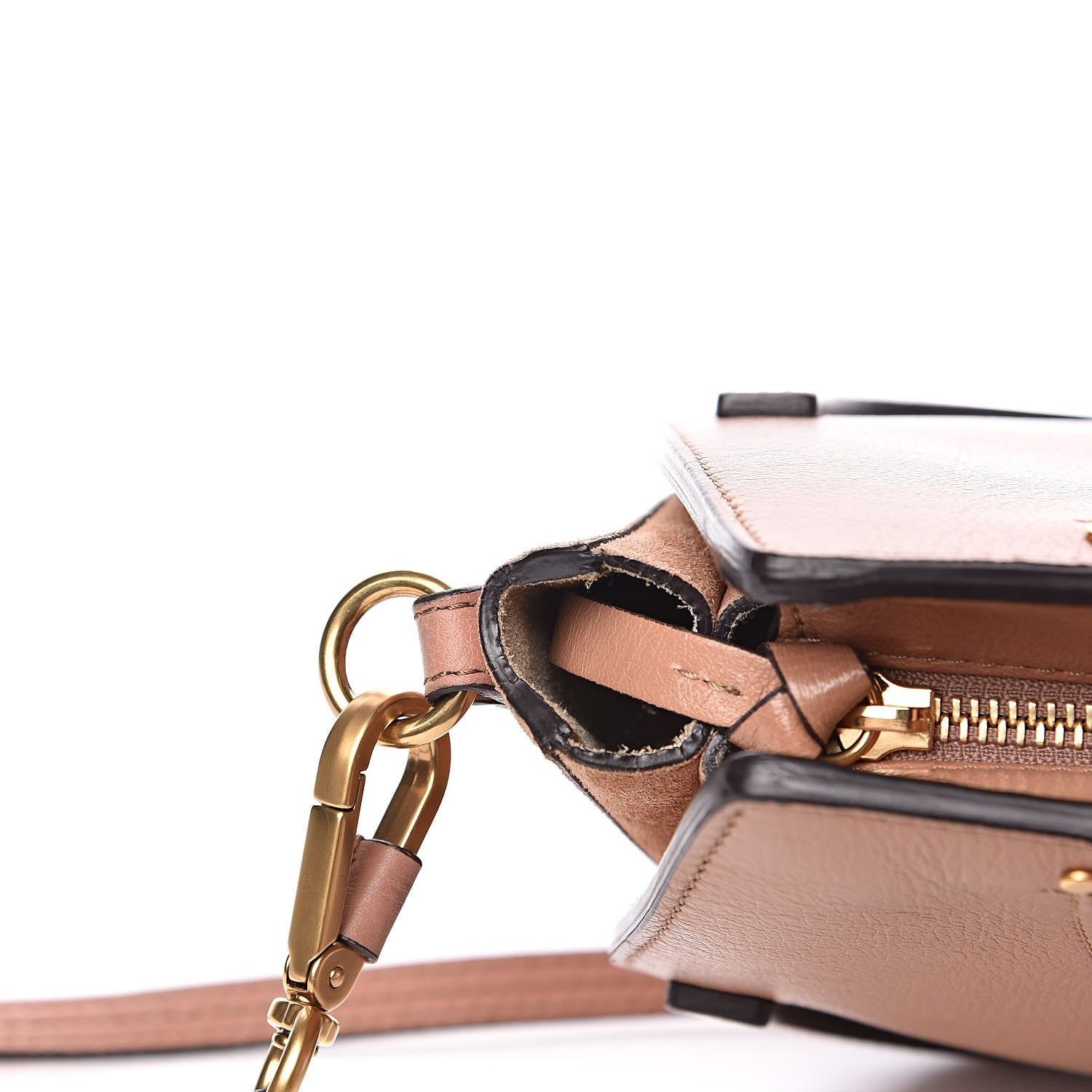 Chloe Calfskin Suede Medium Pixie Shoulder Bag Nougat 11 of 13