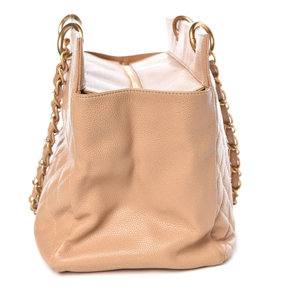 Chanel Caviar Quilted Grand Timeless Tote GTT Beige 16 of 21