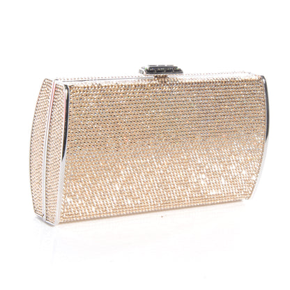 Judith Leiber Swarovski Crystal Minaudiere Clutch Gold 3 of 7