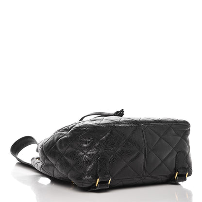 Chanel Caviar Quilted Drawstring Backpack Black 4 of 15