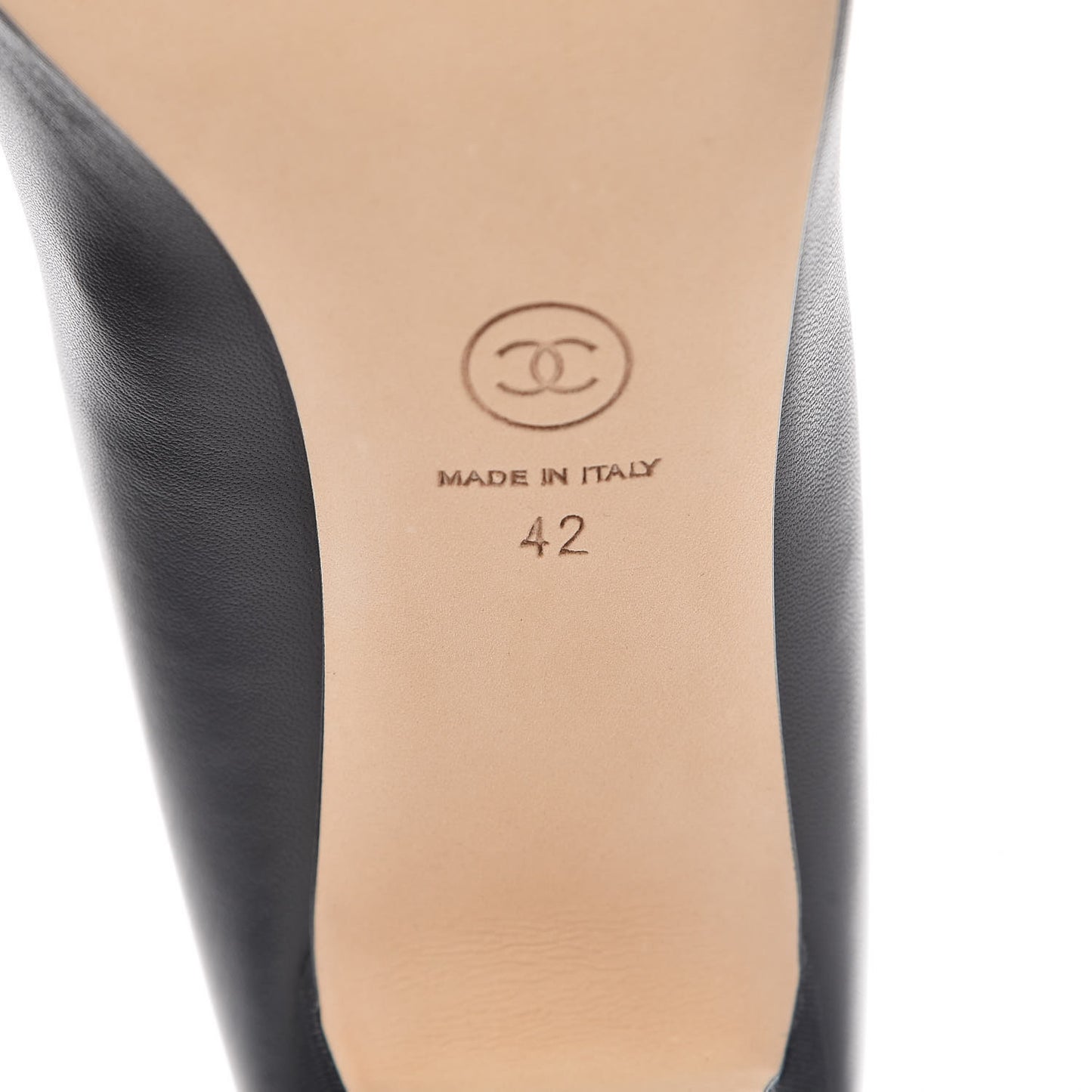 Lambskin Grosgrain Chain Pumps 42 Black