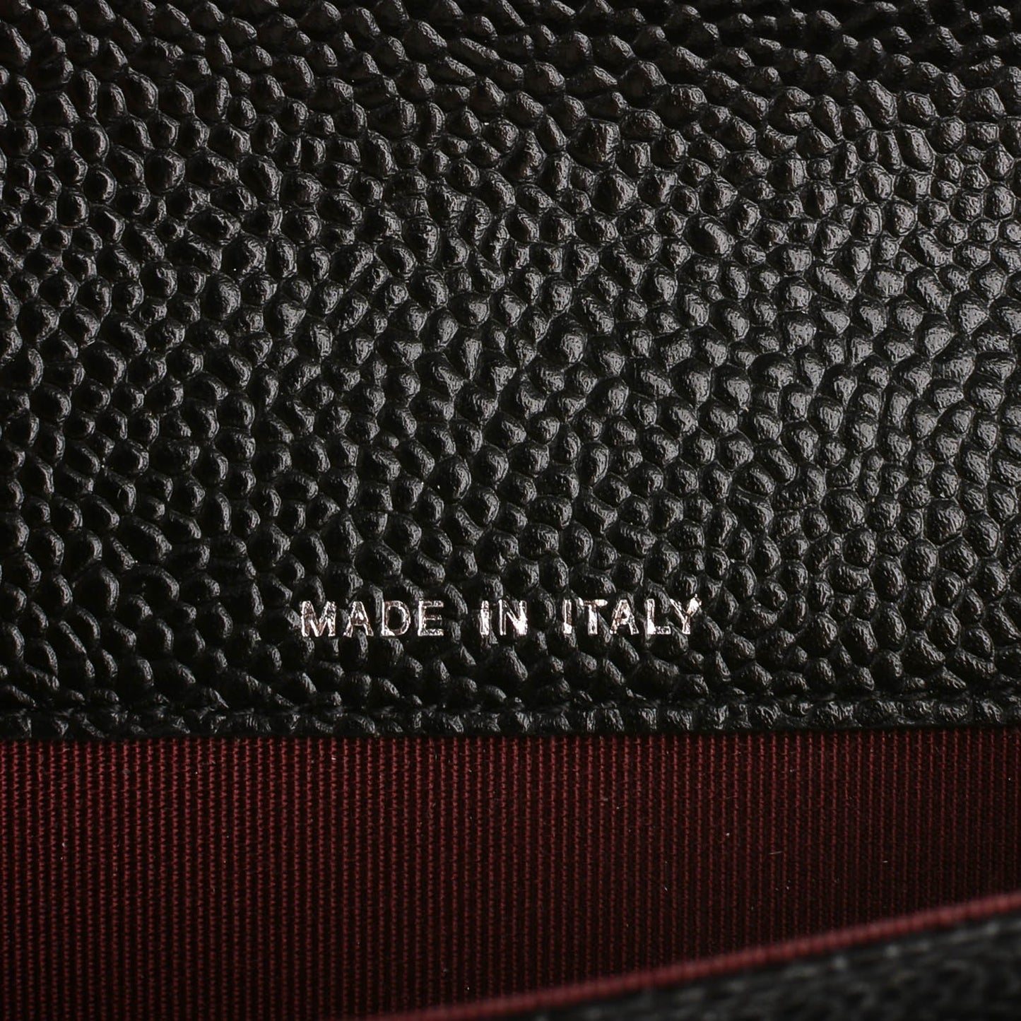Caviar Quilted Flap Card Holder Black