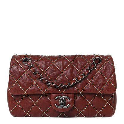 Chanel Studded Calfskin Lambskin Paris Dallas Flap Brown 1 of 15