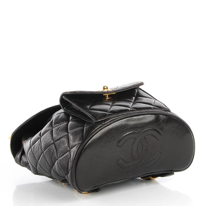 Chanel Lambskin Quilted Backpack Black 4 of 9