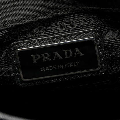 Prada Re-Nylon Saffiano Mini Pocket Single Snap Buckle Messenger Bag Black 6 of 10