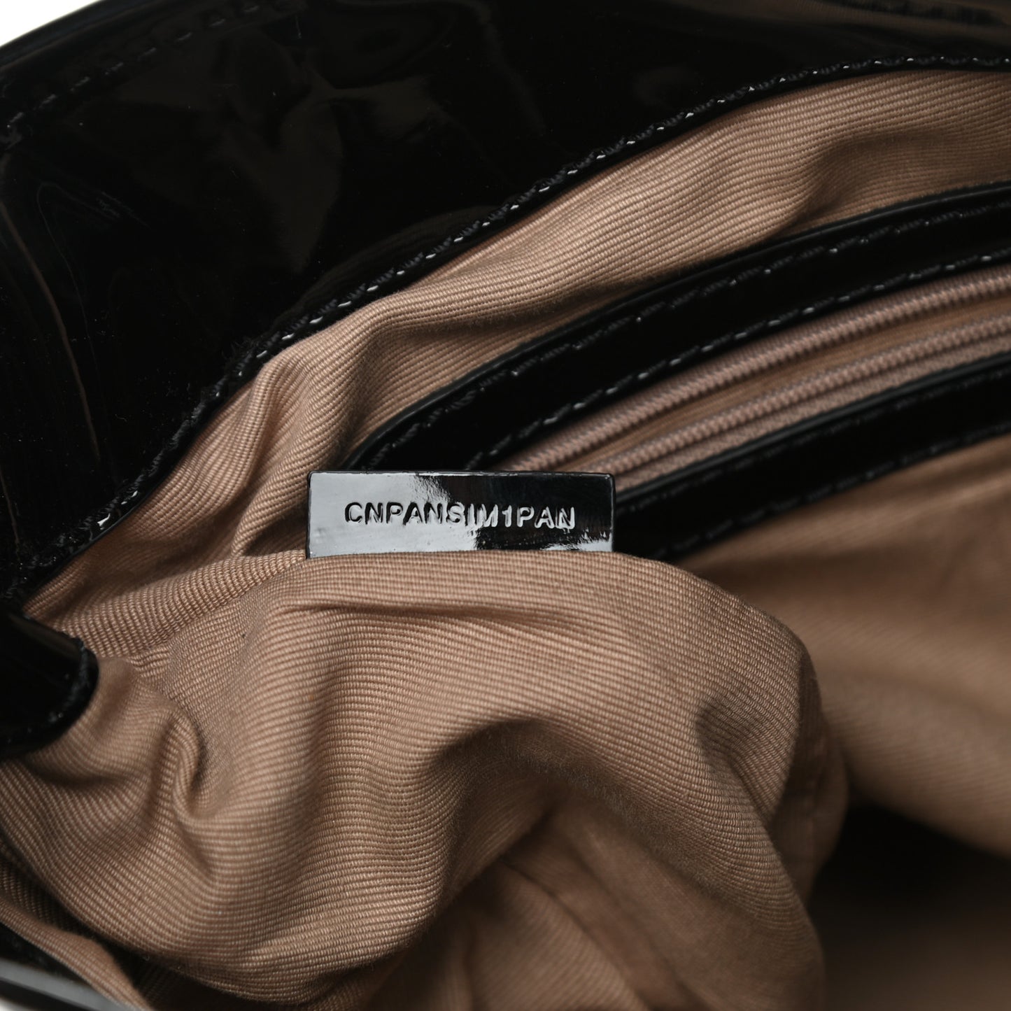 Patent Trim Nova Check Tote Black