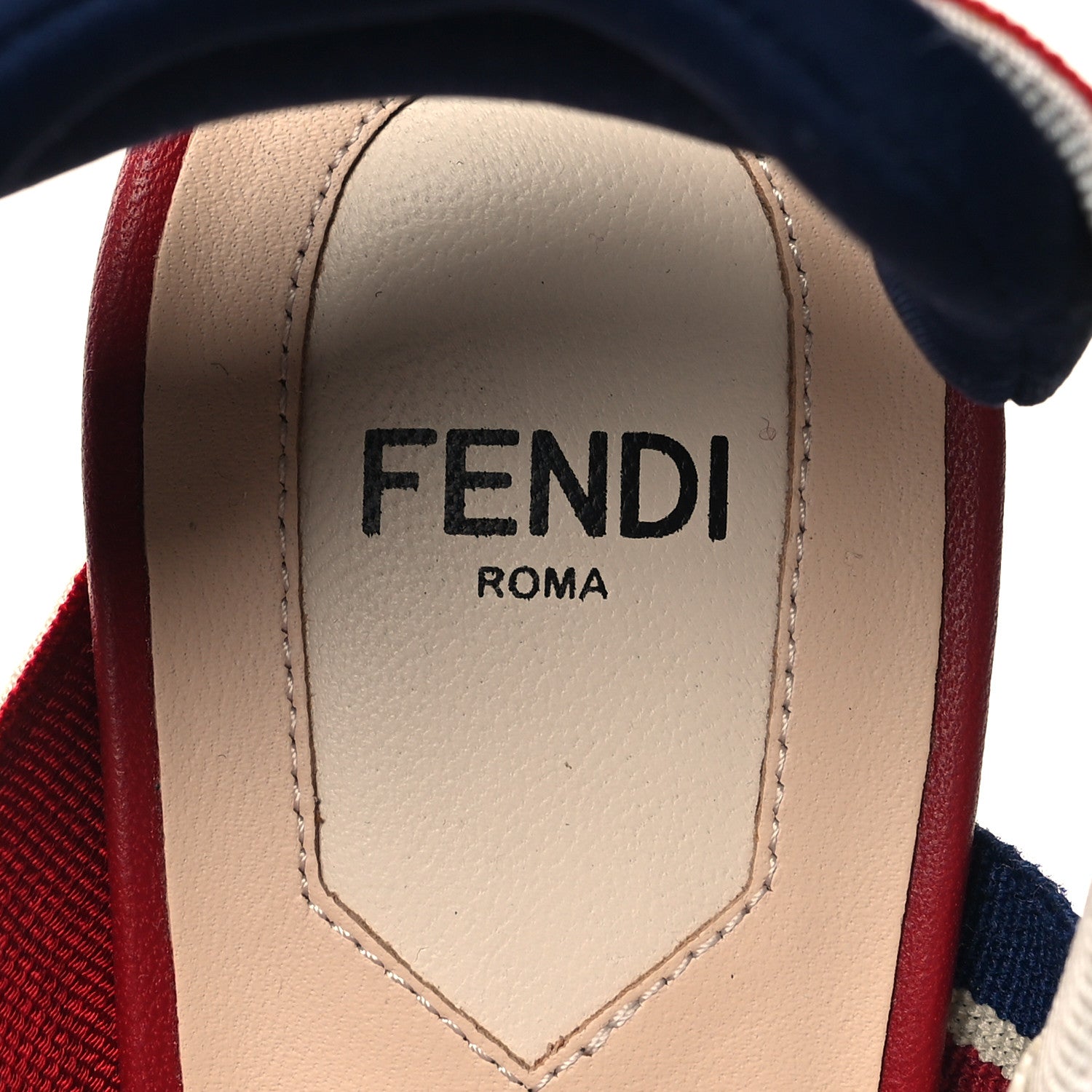 Fendi Technical Mesh FF Colibri 55mm Slingback Pumps 38 Tobacco Moro Zaffiro Ciliegia Rosso 7 of 7