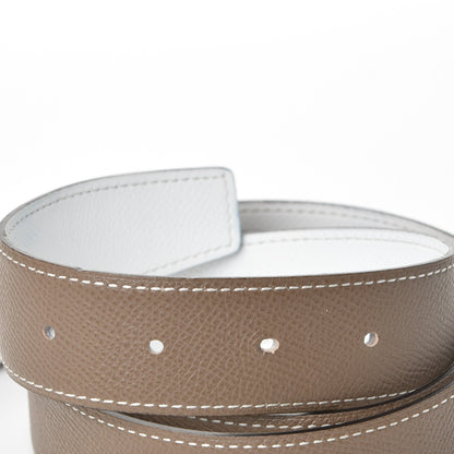 Hermes Epsom 32mm H Belt 95 White Etoupe 4 of 7