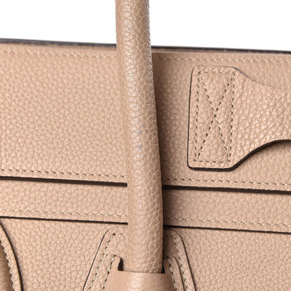 Celine Drummed Calfskin Mini Luggage Dune 9 of 12