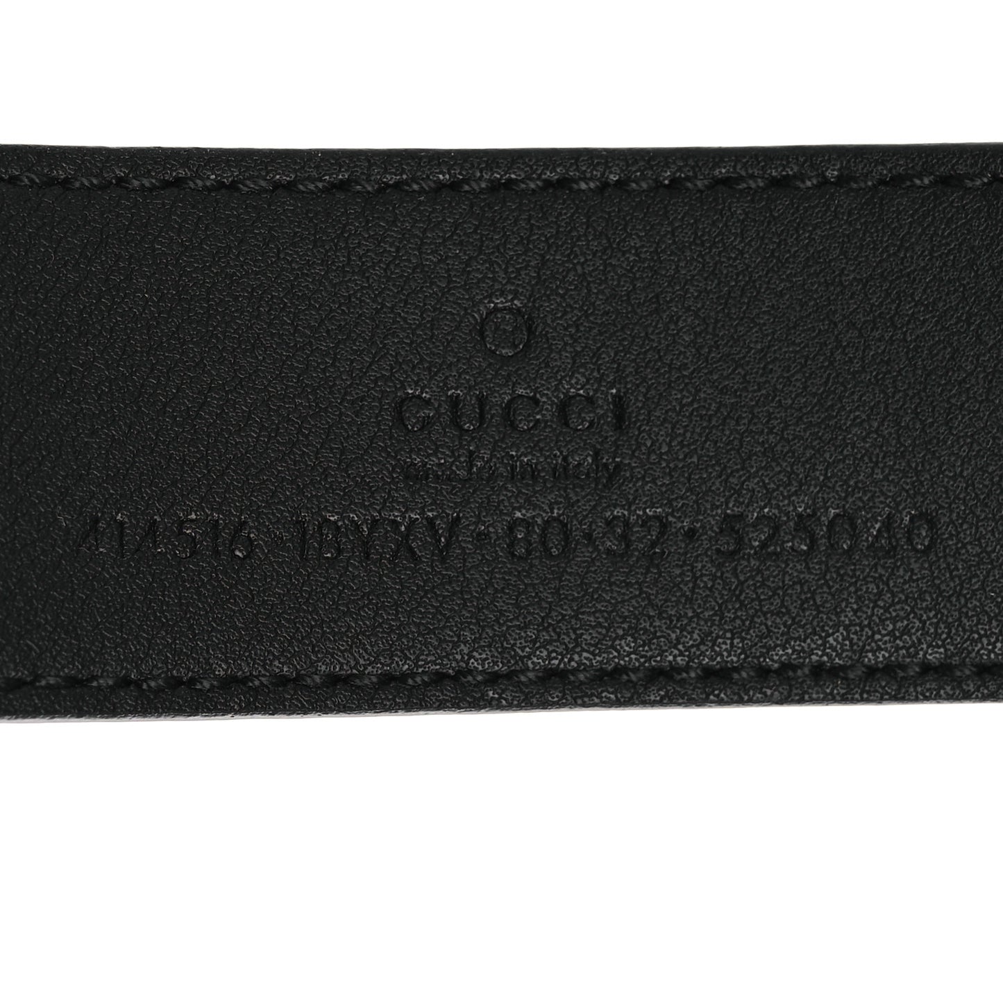 Azalea Calfskin Enamel Monochrome Double G 30mm Belt 80 32 Black