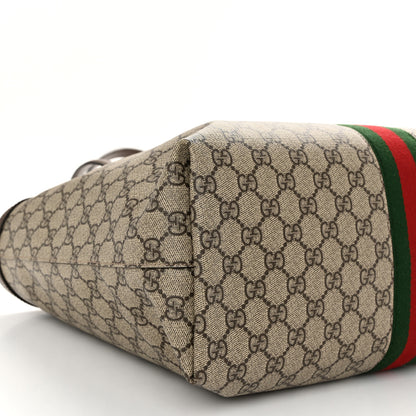 Gucci GG Supreme Monogram Medium Ophidia Shopping Tote Brown 9 of 10