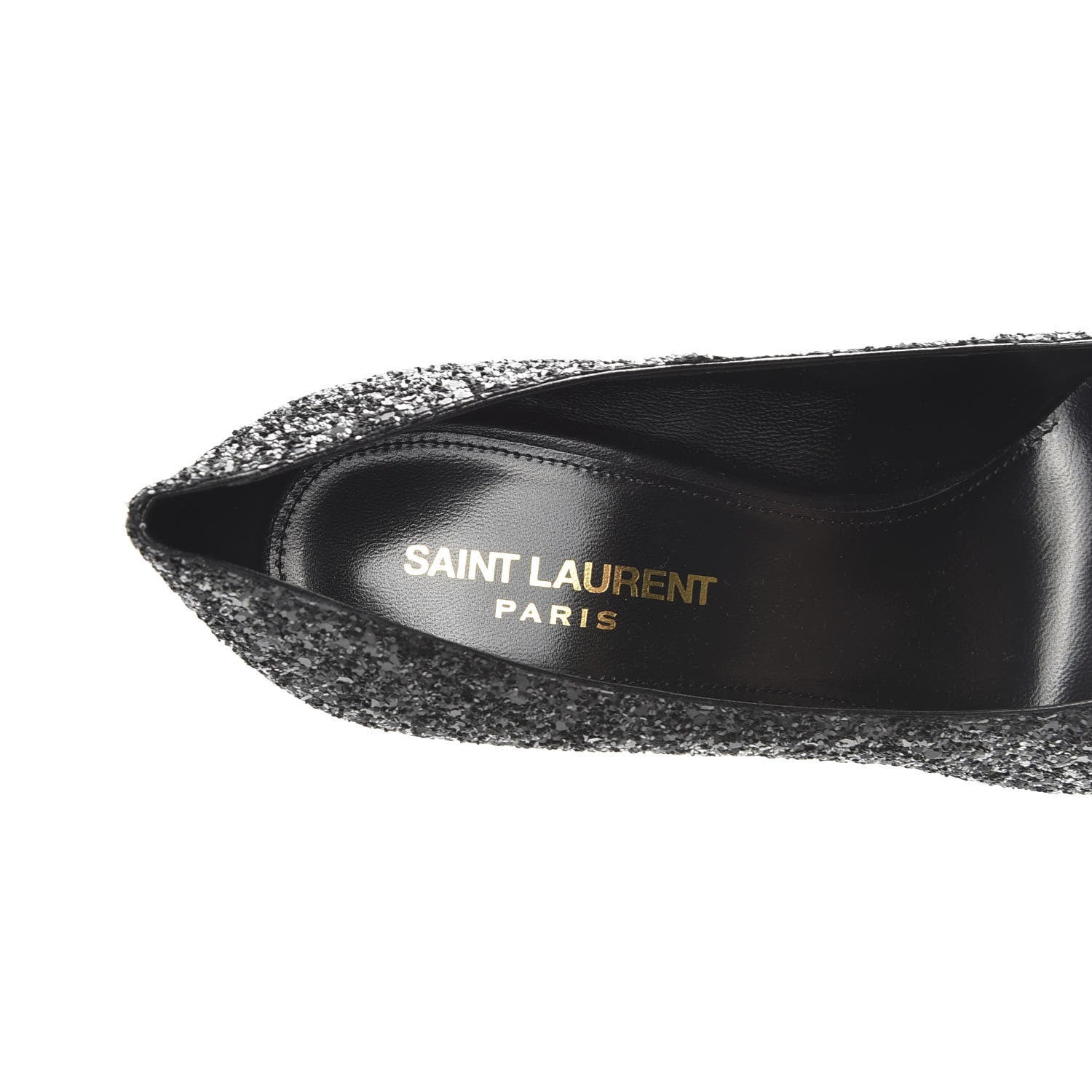 Saint Laurent Glitter Opyum 100 Pumps 36 Black 7 of 10