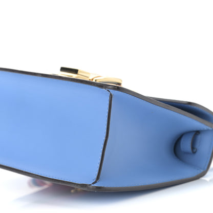 Gucci Vitello Fontanella Web Mini Sylvie Top Handle Bag Clear Sky Blue 9 of 9