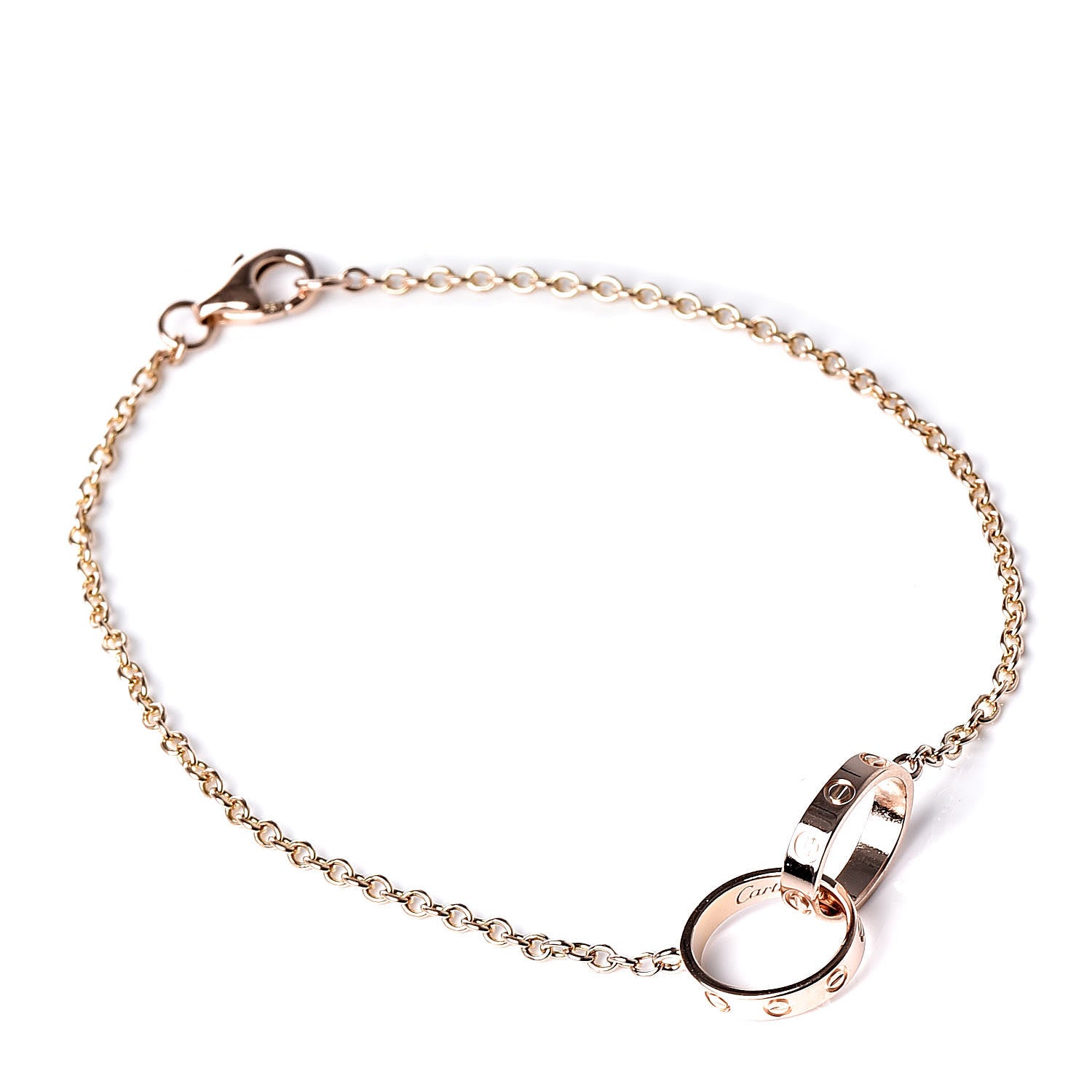 Cartier 18K Pink Gold Interlocking LOVE Bracelet 1 of 6