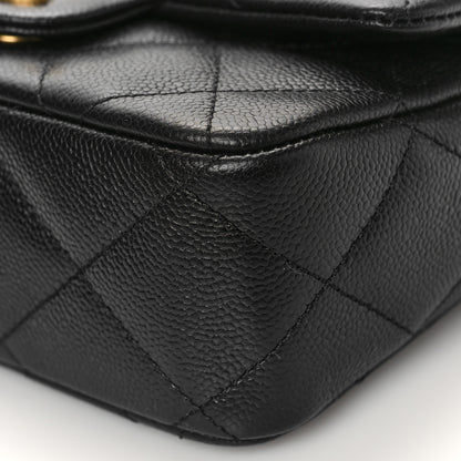 Chanel Caviar Quilted Mini Sweetheart Flap Black 9 of 10