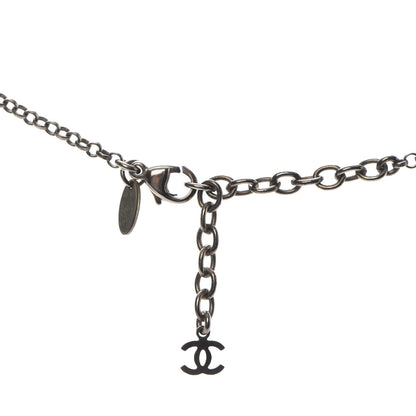Chanel Resin Baguette Crystal CC Necklace Black 5 of 6