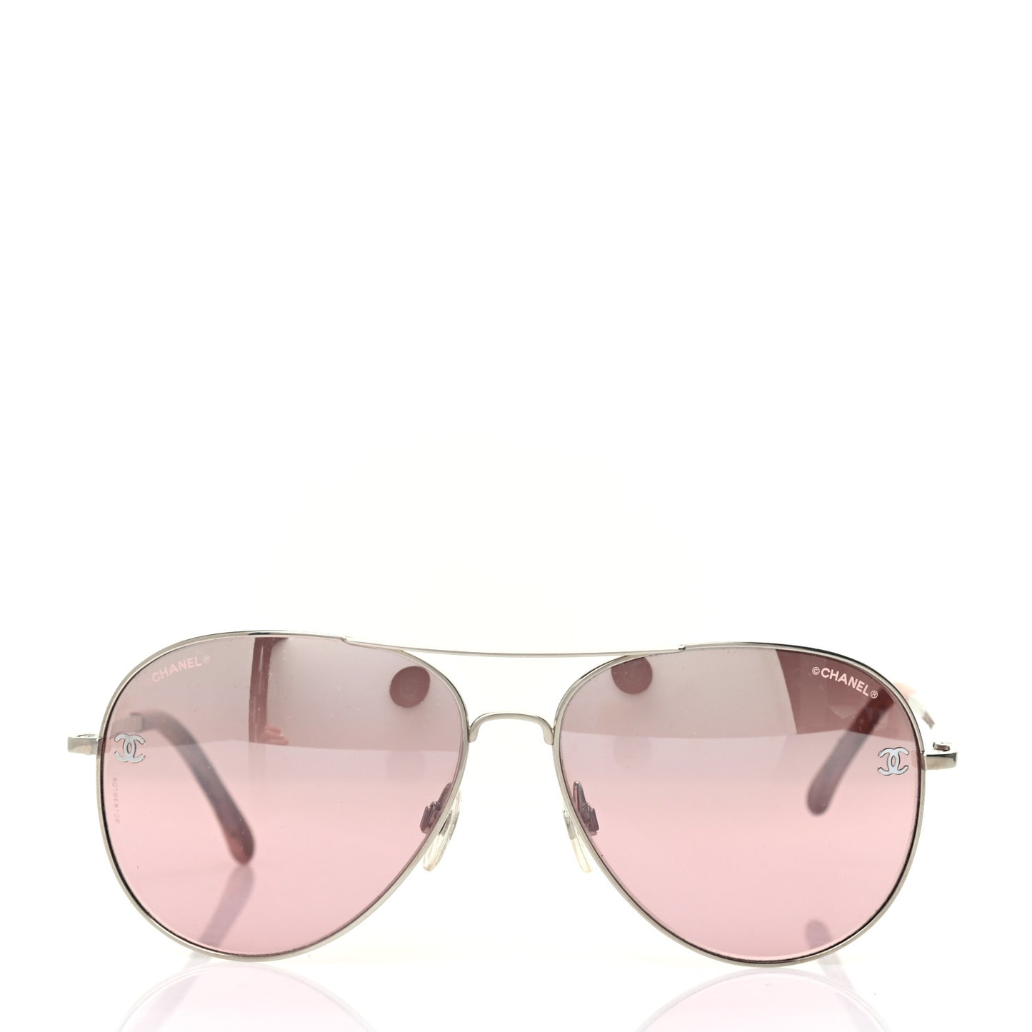 Metal CC Aviator Sunglasses 4189-T-Q Pink