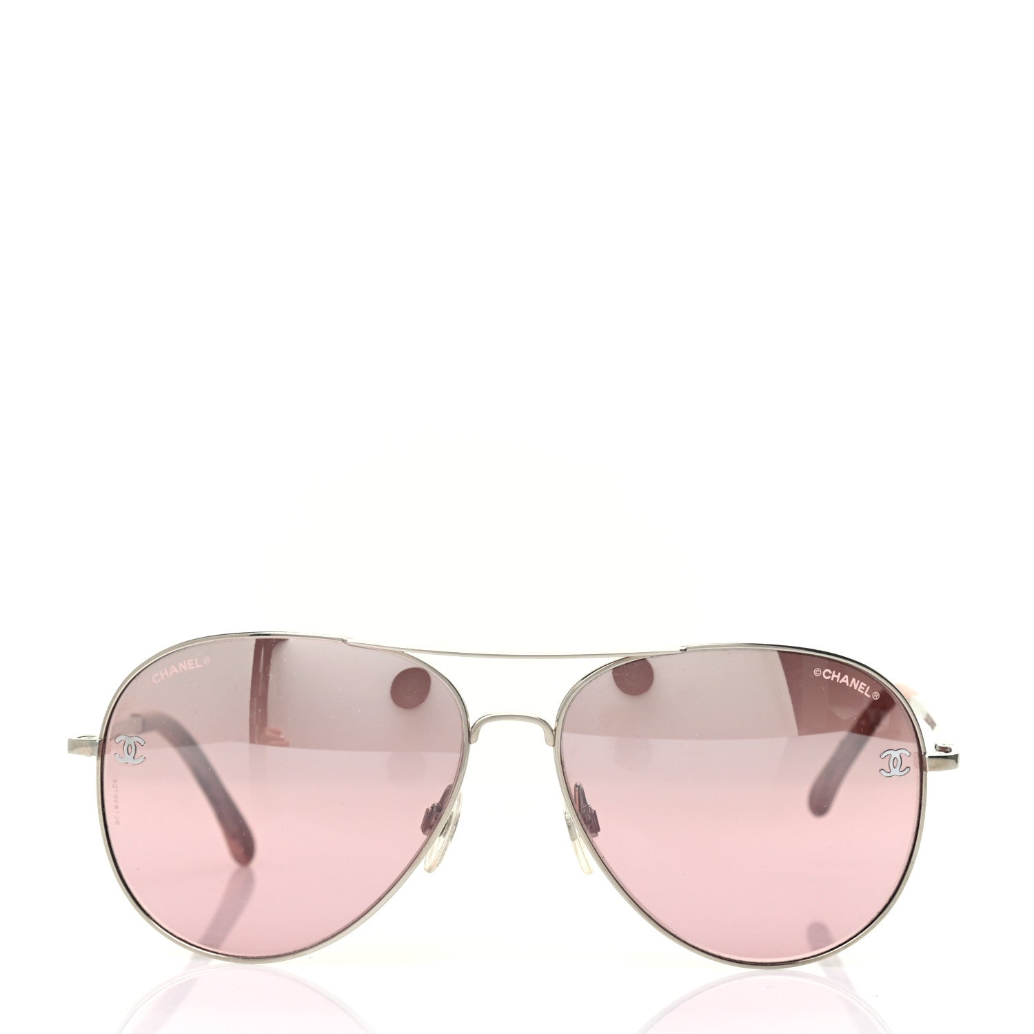 Chanel Metal CC Aviator Sunglasses 4189-T-Q Pink 2 of 10