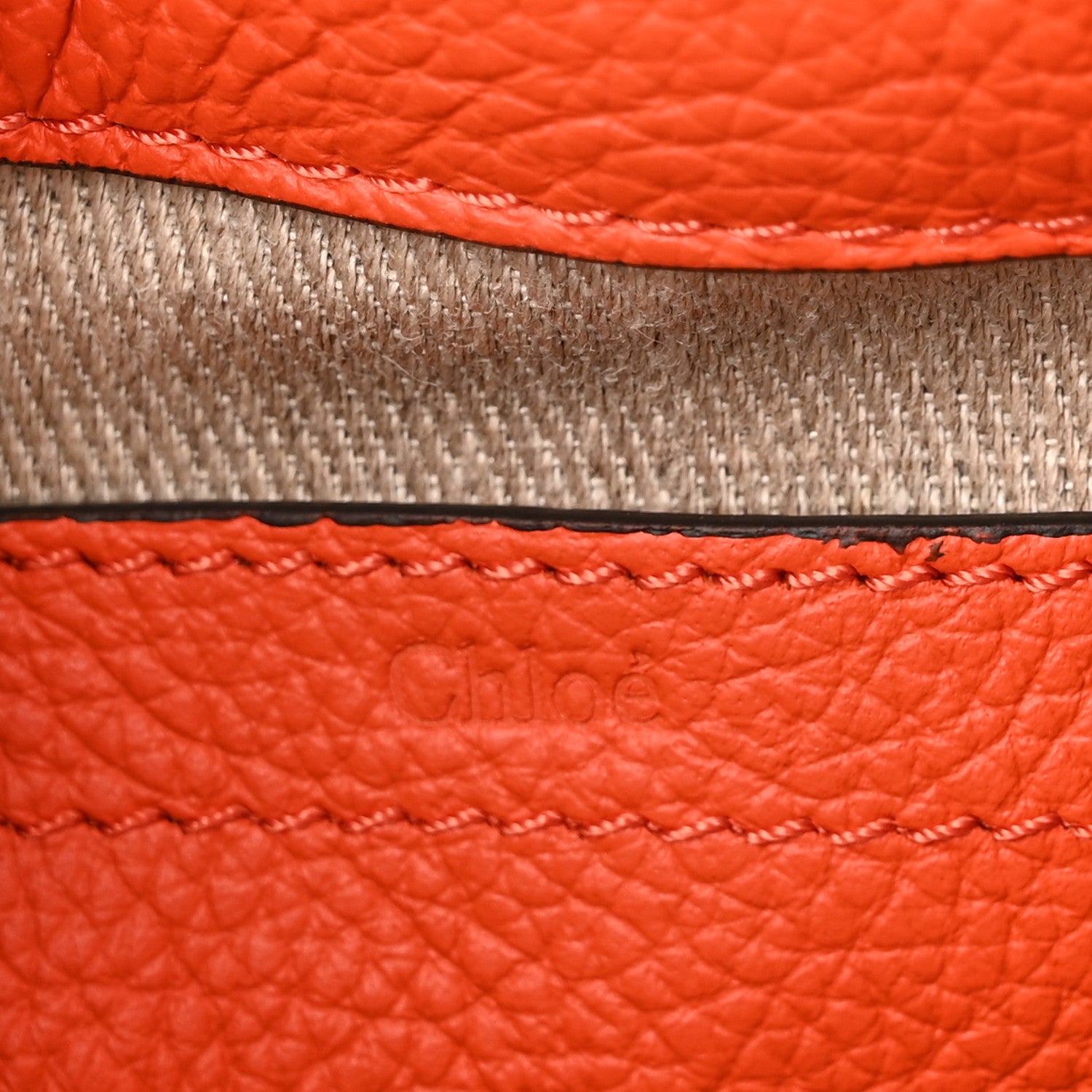 Chloe Calfskin Mini Marcie Round Crossbody Bag Rusted Orange 6 of 12