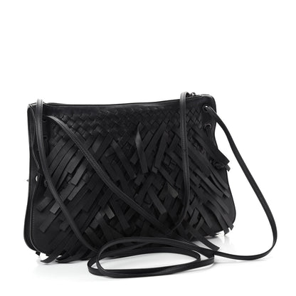 Bottega Veneta Nappa Intrecciato Palio Fringe Messenger Black 3 of 11