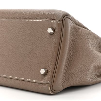 Hermes Taurillon Clemence Kelly Retourne 32 Etoupe 9 of 17