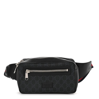 Gucci Soft GG Supreme Monogram Web Belt Bag Black Grey 1 of 9