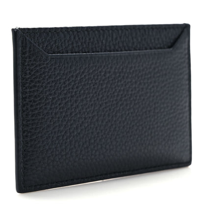 Prada Vitello Grain Metal Card Holder Black 3 of 7