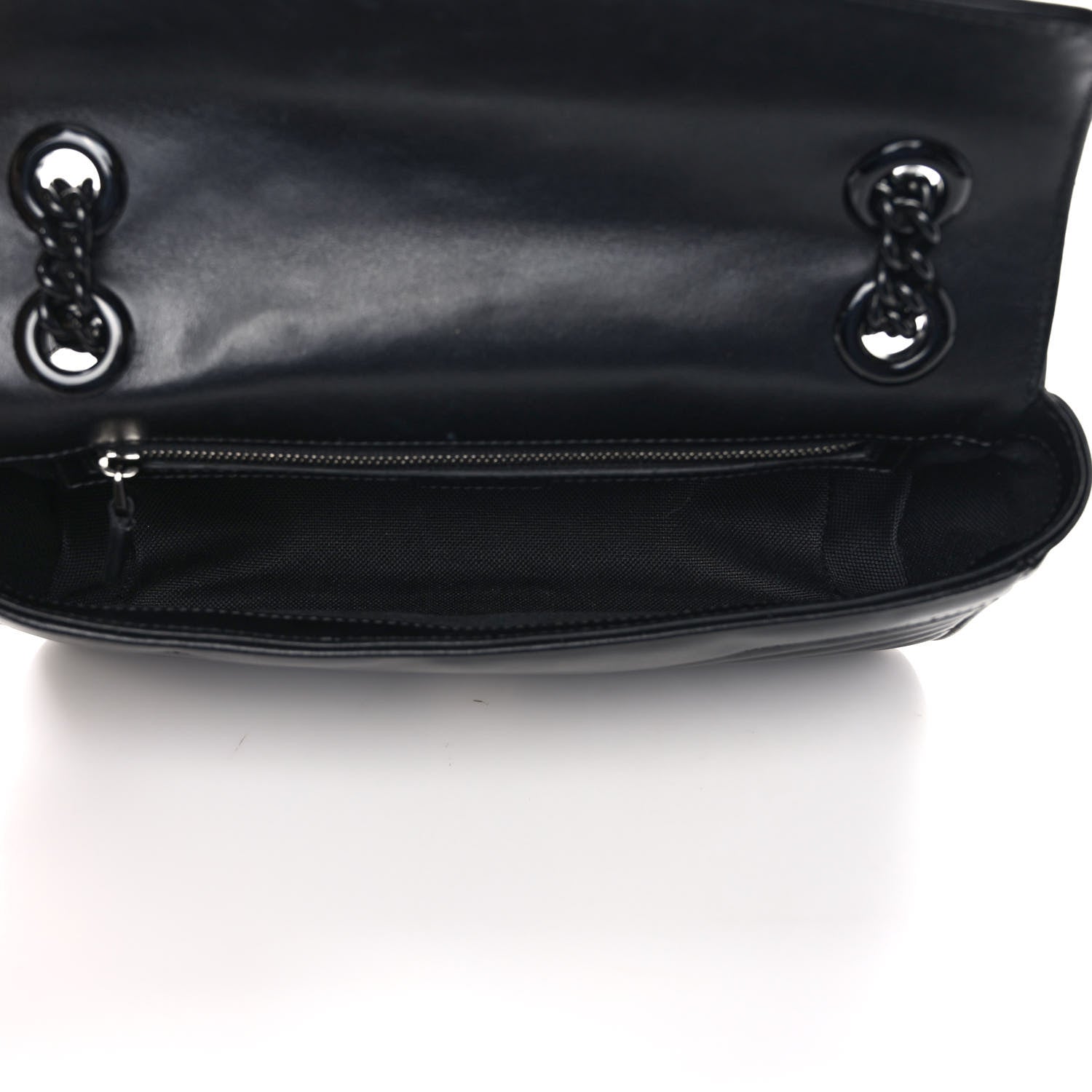 Gucci Calfskin Matelasse Monochrome Small GG Marmont Shoulder Bag Black 4 of 8