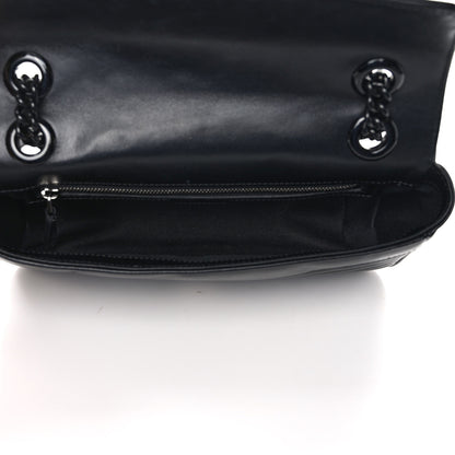 Gucci Calfskin Matelasse Monochrome Small GG Marmont Shoulder Bag Black 4 of 8